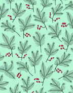 Foilage Red Berry Sprig Rug