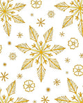 Golden Winter Snowflake Holiday Elements Rug