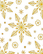 Golden Winter Snowflake Holiday Elements Rug