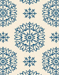 Deep Blue Snowflake Mandala Harmony Rug