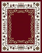 Crimson Cream Toy Soldier Border Rug