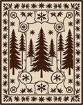 Forest Trees Folk Art Rug