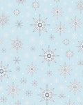 Pale Blue Snowflake Medallion Scatter Rug