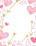 Pink Heart Arrow Arrangement Rug