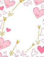 Pink Heart Arrow Arrangement Rug