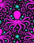 Hot Pink Octopus Turquoise Star Swirl Rug