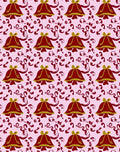 Crimson Bell Garland With Gold Bows Rug