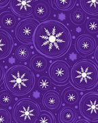Purple Winter Snowflake Swirls Rug