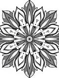 Monochromatic Floral Mandala Bloom Rug