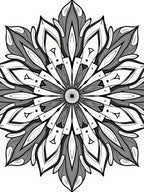 Monochromatic Floral Mandala Bloom Rug