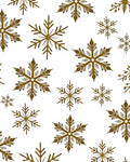 Rustic Gold Snowflake Collage Rug