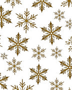 Rustic Gold Snowflake Collage Rug