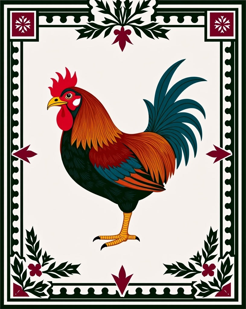 Vibrant Cockrell Garden Frame Rug