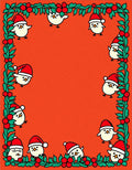 Whimsical Christmas Chick Border Rug