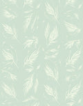 Seafoam Feather Field Rug
