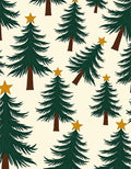 Christmas Tree Star Silhouette Repeat Rug