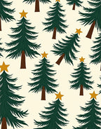 Christmas Tree Star Silhouette Repeat Rug