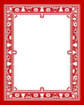 Crimson Classic Floral Bordered Rug