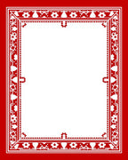 Crimson Classic Floral Bordered Rug