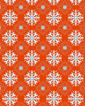 Orange Ice Snowflake Medallion Rug
