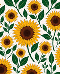 Golden Sunflower Garden Fresh Bloom Rug