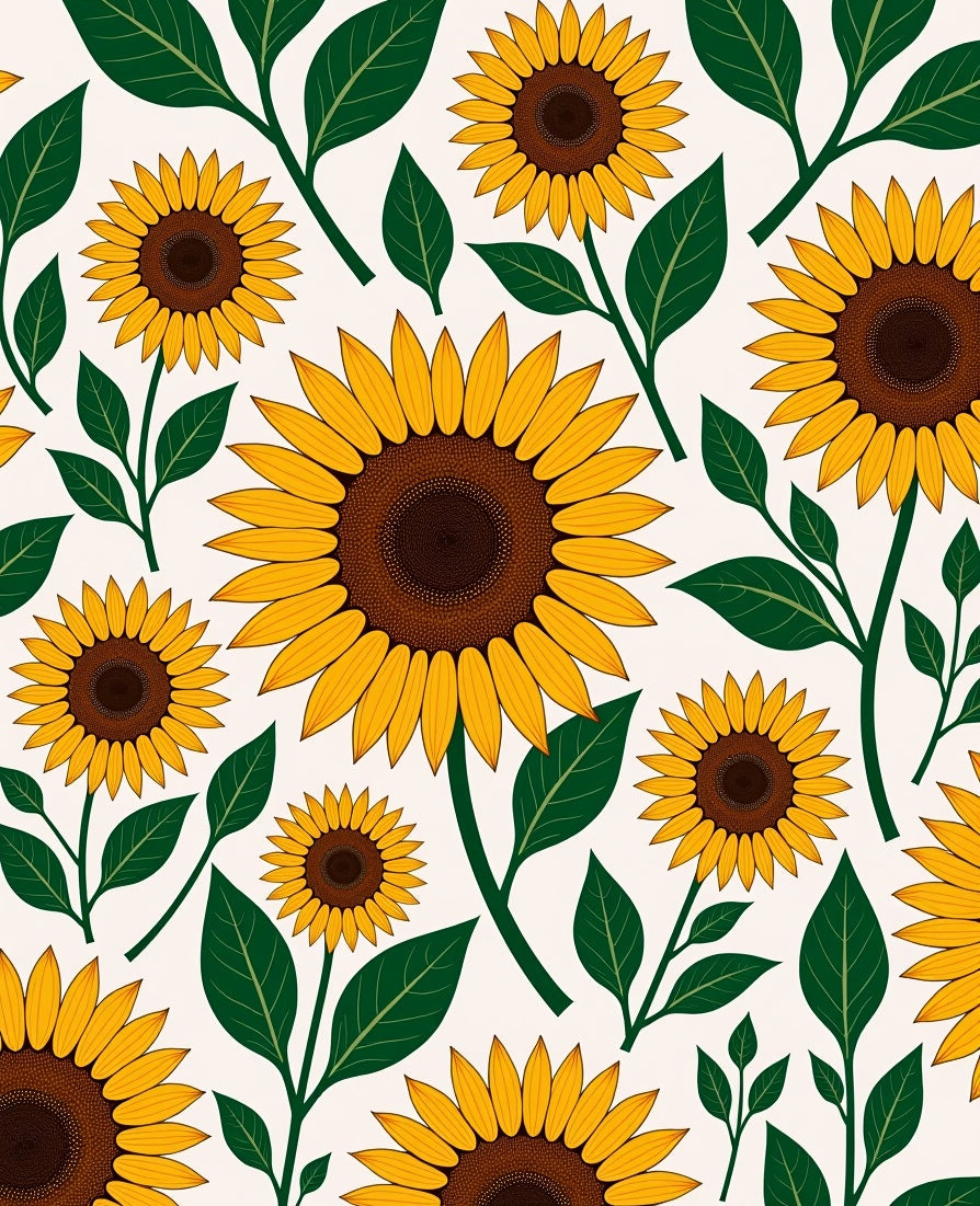 Golden Sunflower Garden Fresh Bloom Rug