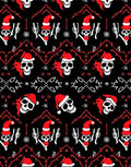 Red Black Skull Santa Christmas Rug