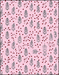 Pink Feather and Berry Scatter Rug