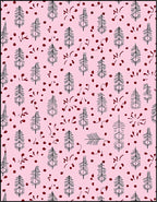 Pink Feather and Berry Scatter Rug