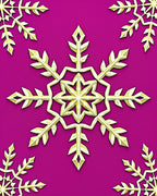 Golden Snowflake Scatter Jewel Tone Rug