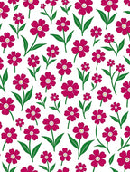 Crimson Floral Field Repeat Rug