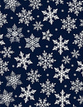 Winter White Snowflake Navy Background Rug