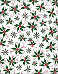 Festive Green Cranberry Floral Swirls Rug