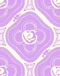 Whimsical Lilac Floral Swirl Rug