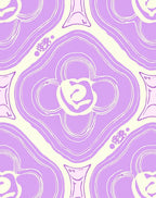 Whimsical Lilac Floral Swirl Rug