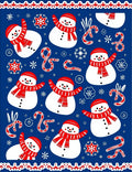 Charming Snowman Candy Cane Collage Rug