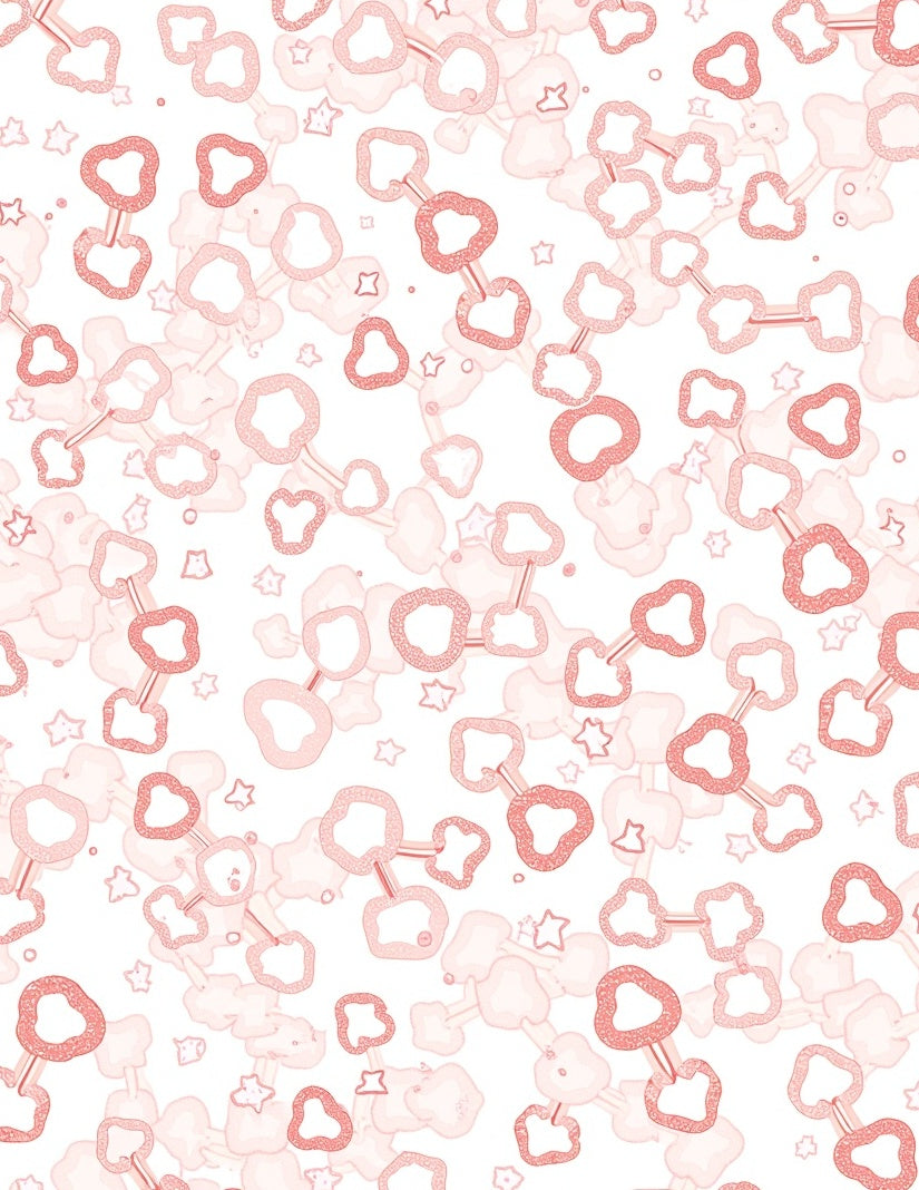 Coral Cluster Constellation Abstract Rug