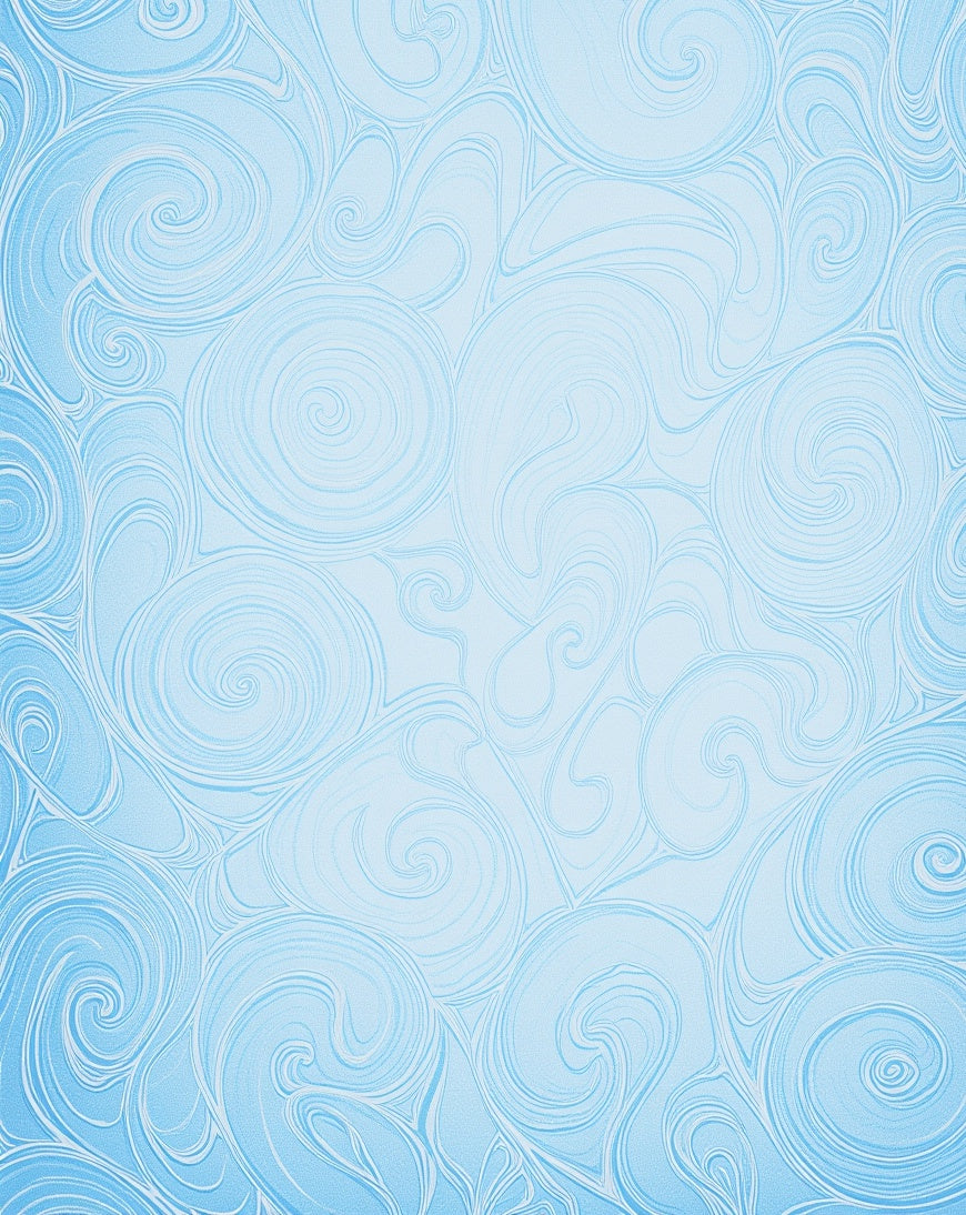 Soft Blue Swirls Flowing Abstract Rug