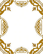 Golden Archway Foliage Border Rug