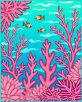 Coral Reef Orange Fish Underwater Garden Rug