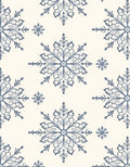 Classic Blue Snowflake Medallion Rug