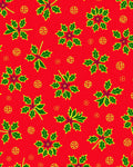 Red Green Stylized Holly Berry Rug