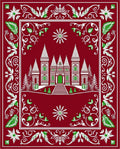Christmas Castle Forest Medallion Rug