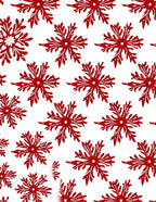 Crimson Snowflake Graphic Repeat Rug