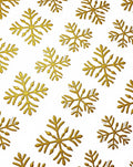 Shimmering Gold Snowflake Holiday Rug
