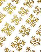 Shimmering Gold Snowflake Holiday Rug