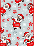 Festive Red Santa Claus Snowflakes Rug