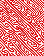 Bold Red Abstract Swirls Rug