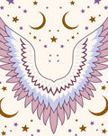 Celestial Wings With Moon And Stars Rug