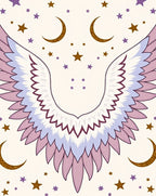Celestial Wings With Moon And Stars Rug